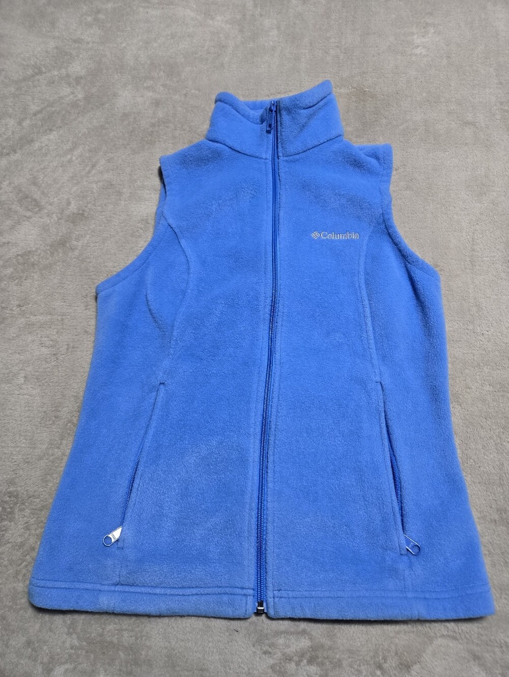 Columbia Benton Springs Fleece Vest Womens Size Small Blue Full Zip
